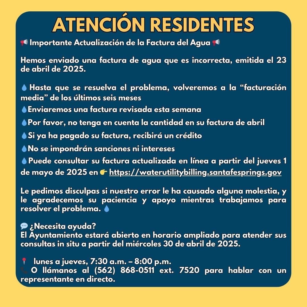 water billing spanish